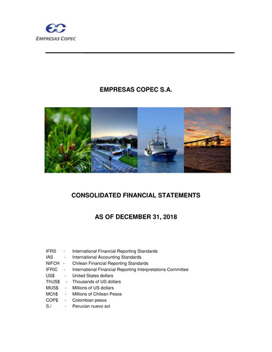 Thumbnail Empresas Copec Financial Statement 2018