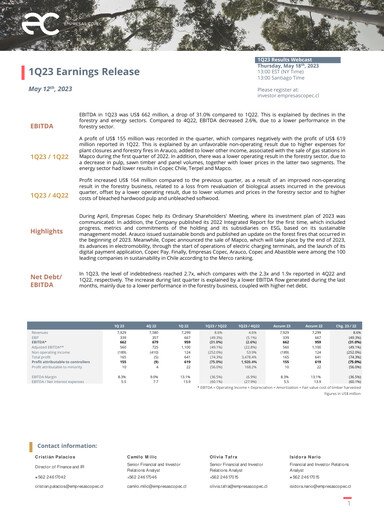Thumbnail Empresas Copec Quarterly Report 2023-q1