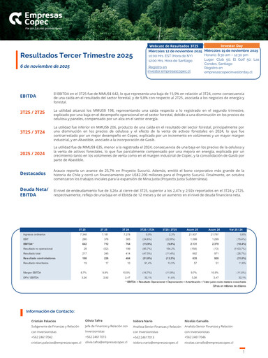 Thumbnail Empresas Copec Quarterly Report 2025-q3