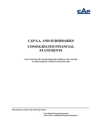 Thumbnail Compañía de Acero del Pacífico
 Financial Statement 2023