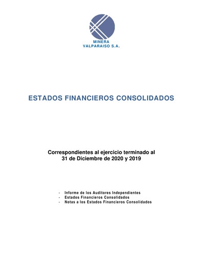 Thumbnail Minera Valparaíso Financial Statement 2020