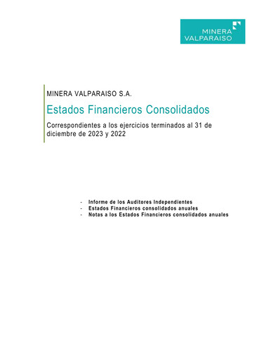 Thumbnail Minera Valparaíso Financial Statement 2023