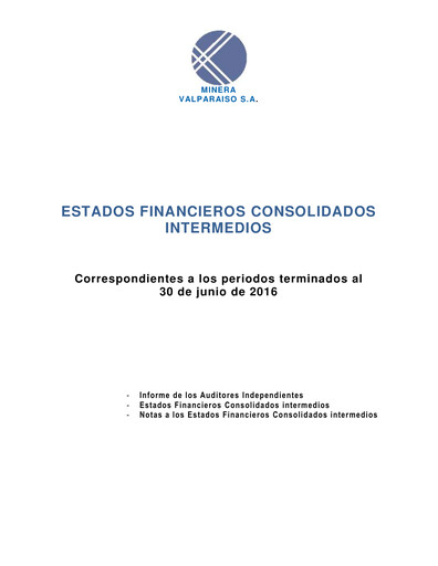Thumbnail Minera Valparaíso Half-year Report 2016-h1