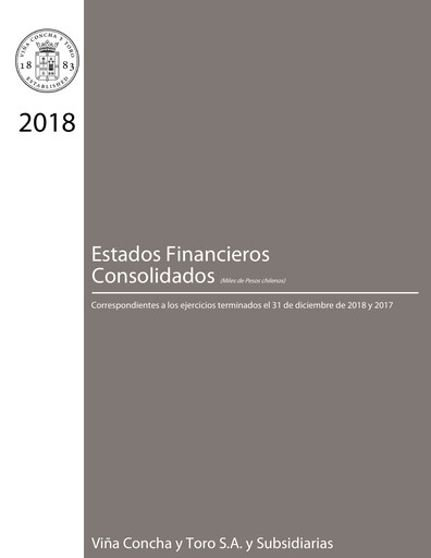Thumbnail Viña Concha y Toro Financial Statement 2018