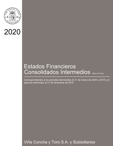 Thumbnail Viña Concha y Toro Quarterly Report 2020-q1