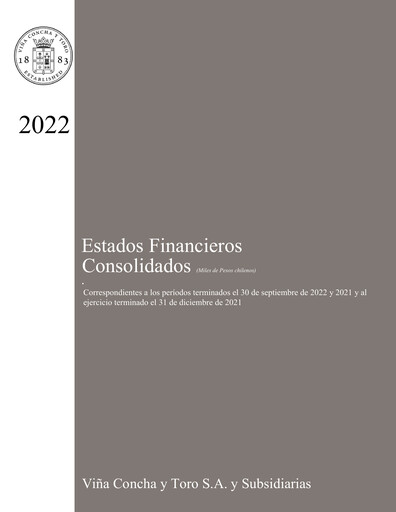 Thumbnail Viña Concha y Toro Quarterly Report 2022-q3