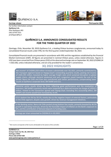 Thumbnail Quiñenco
 Quarterly Report 2022-q3
