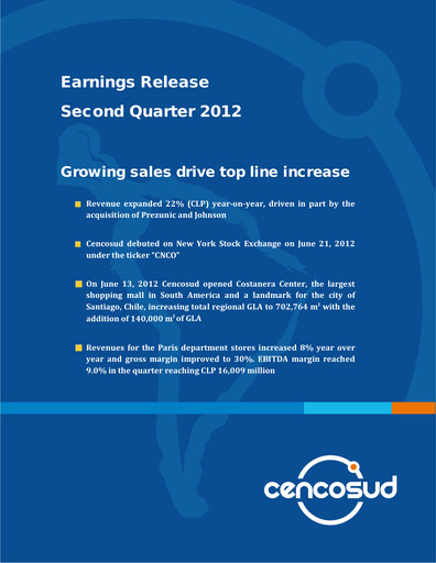 Thumbnail Cencosud
 Quarterly Report 2012-q2