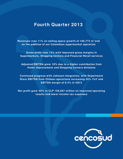 Thumbnail Cencosud
 Quarterly Report 2013-q4