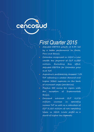 Thumbnail Cencosud
 Quarterly Report 2015-q1
