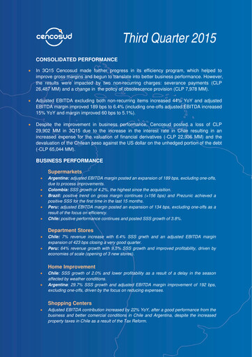Thumbnail Cencosud
 Quarterly Report 2015-q3