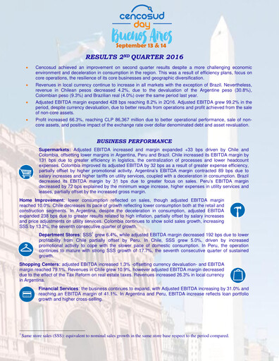 Thumbnail Cencosud
 Quarterly Report 2016-q2