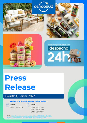 Thumbnail Cencosud
 Quarterly Report 2023-q4