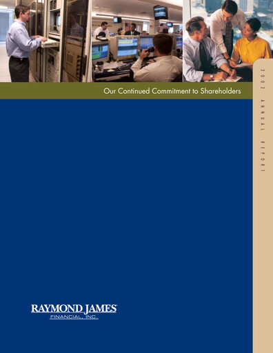 Thumbnail Raymond James Financial Annual Report 2002