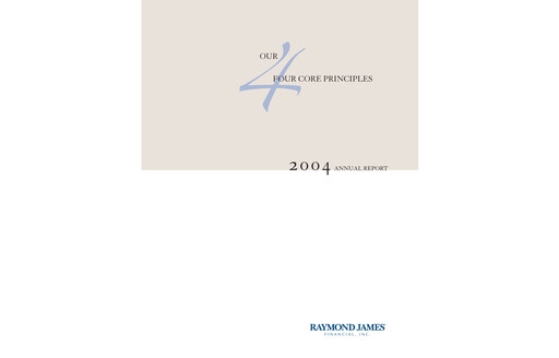 Thumbnail Raymond James Financial Annual Report 2004