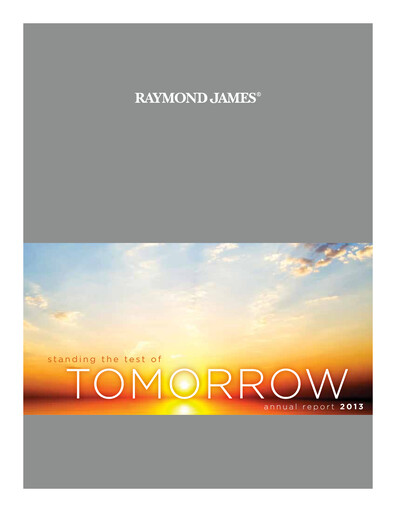 Thumbnail Raymond James Financial Annual Report 2013