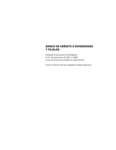 Thumbnail Banco de Crédito e Inversiones
 Financial Statement 2021