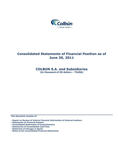 Thumbnail Colbún Financial Statement 2011-h1