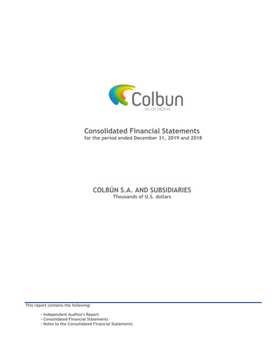 Thumbnail Colbún Financial Statement 2019