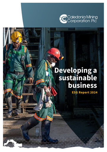 Thumbnail Caledonia Mining ESG Report 2024