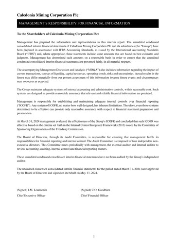 Thumbnail Caledonia Mining Quarterly Report 2024-q1