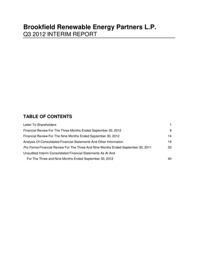 Vorschaubild Brookfield Renewable Quartalsbericht 2012-q3
