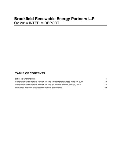 Vorschaubild Brookfield Renewable Quartalsbericht 2014-q2