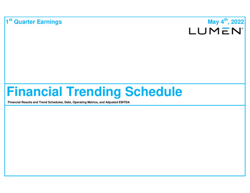 Vorschaubild Lumen Technologies Quartalsbericht 2022-q1