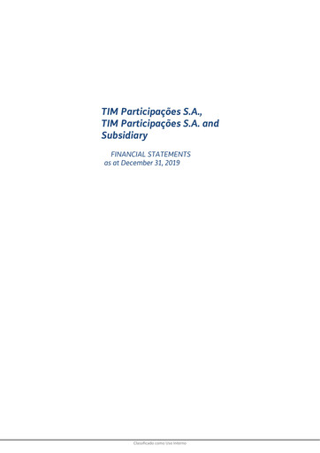 Miniature TIM S.A. Bilan financier 2019