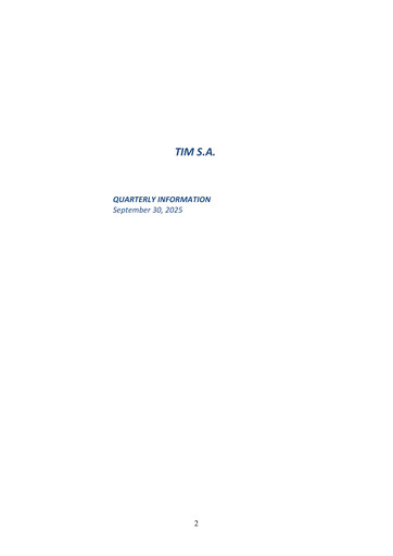 Thumbnail TIM S.A. Quarterly Report 2025-q3