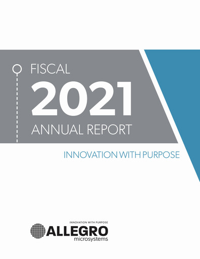 Miniature Allegro MicroSystems Rapport annuel 2021