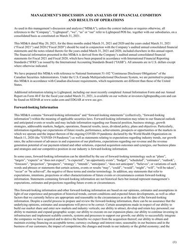Thumbnail Lightspeed Commerce Financial Report fy2021