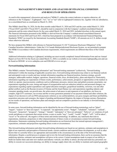 Thumbnail Lightspeed Commerce Financial Report fy2024