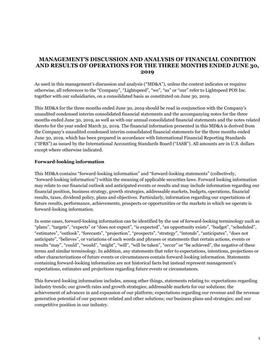 Thumbnail Lightspeed Commerce Quarterly Report fy2020-q1