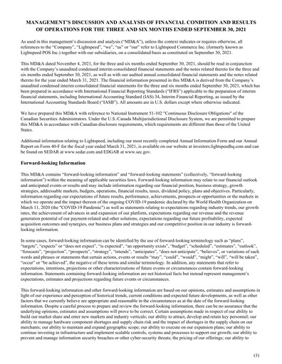 Thumbnail Lightspeed Commerce Quarterly Report fy2022-q2