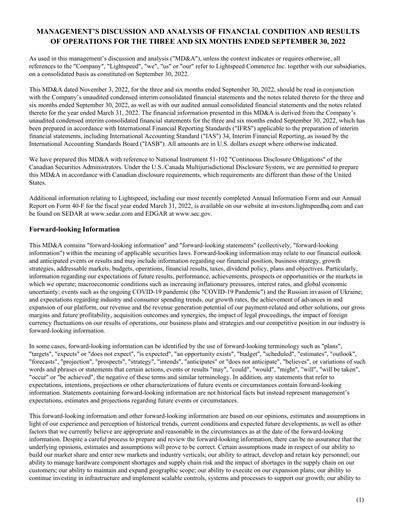 Thumbnail Lightspeed Commerce Quarterly Report fy2023-q2
