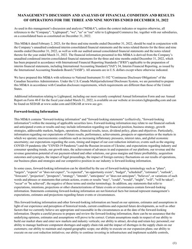 Thumbnail Lightspeed Commerce Quarterly Report fy2023-q3