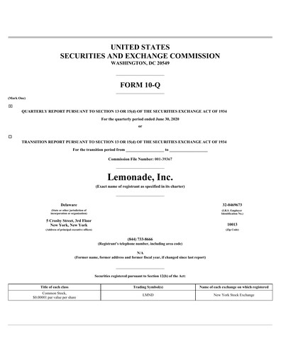 Miniature Lemonade Rapport trimestriel 2020-q2