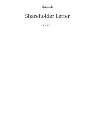 Miniature Lemonade Rapport trimestriel 2021-q4