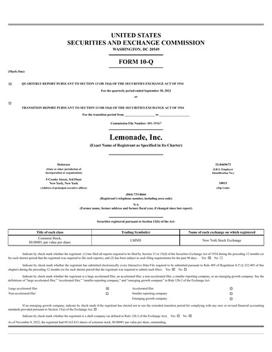 Miniature Lemonade Rapport trimestriel 2022-q3