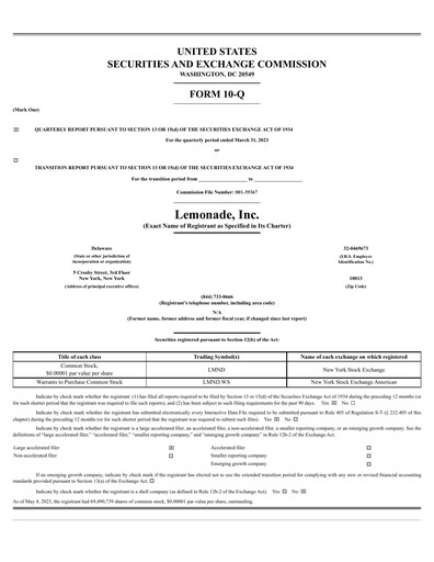Miniature Lemonade Rapport trimestriel 2023-q1