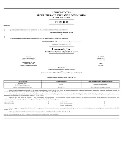 Miniature Lemonade Rapport trimestriel 2024-q2