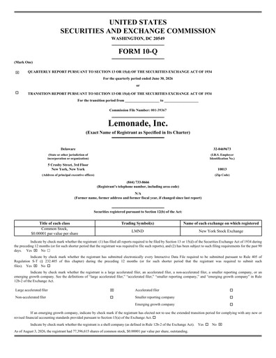 Miniature Lemonade Rapport trimestriel 2026-q2