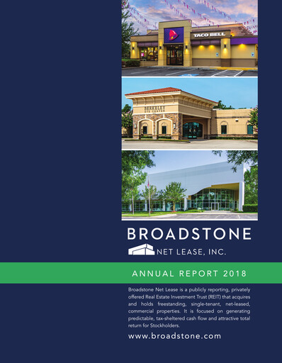Vorschaubild Broadstone Net Lease Jahresbericht 2018
