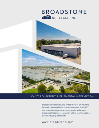 Miniature Broadstone Net Lease Rapport trimestriel 2023-q4