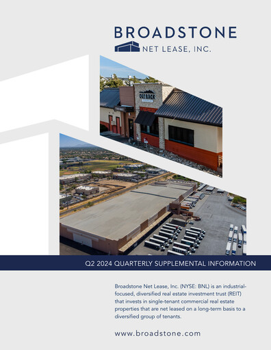 Miniature Broadstone Net Lease Rapport trimestriel 2024-q2