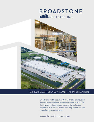 Miniature Broadstone Net Lease Rapport trimestriel 2024-q3