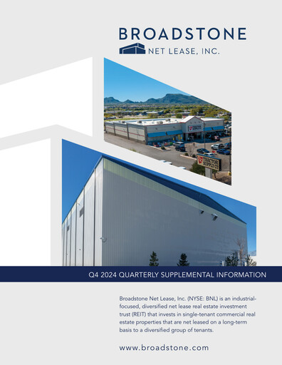 Miniature Broadstone Net Lease Rapport trimestriel 2024-q4
