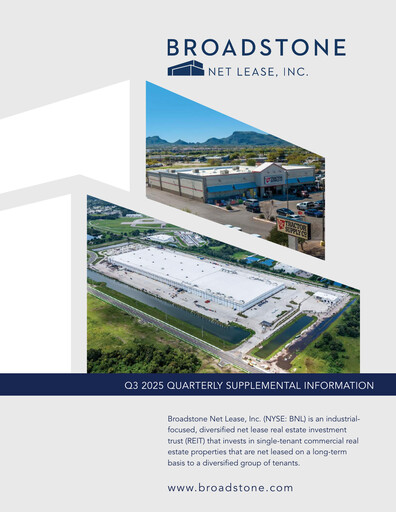 Miniature Broadstone Net Lease Rapport trimestriel 2025-q3