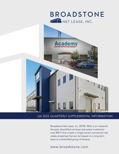 Miniature Broadstone Net Lease Rapport trimestriel 2025-q4